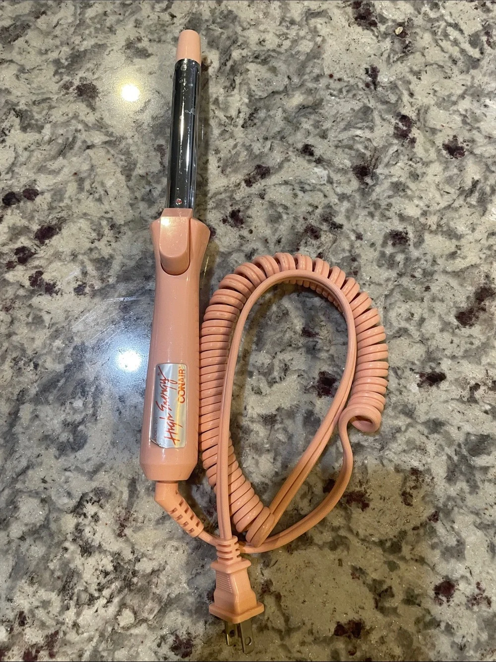 Vintage Conair Pink Travel Hair Styling Set – Dryer, Curling Iron & Hot Brush